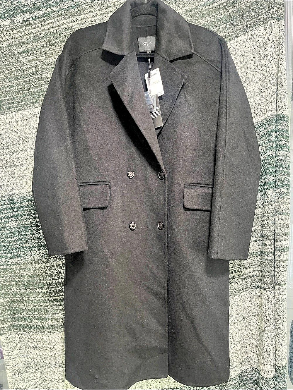 Rails Everest Coat Black Wool-Style Coat Size Small NWT